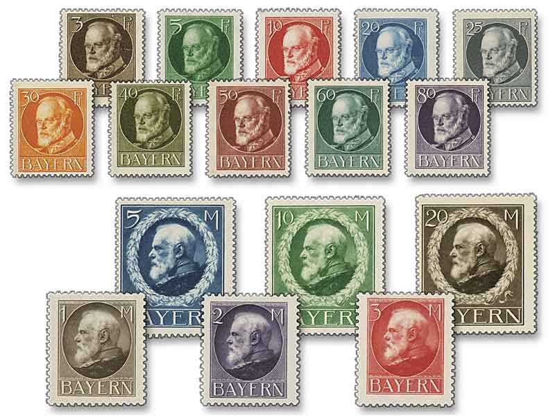Altdeutschland Bayern, Freimarkenausgabe "Knig Ludwig III."