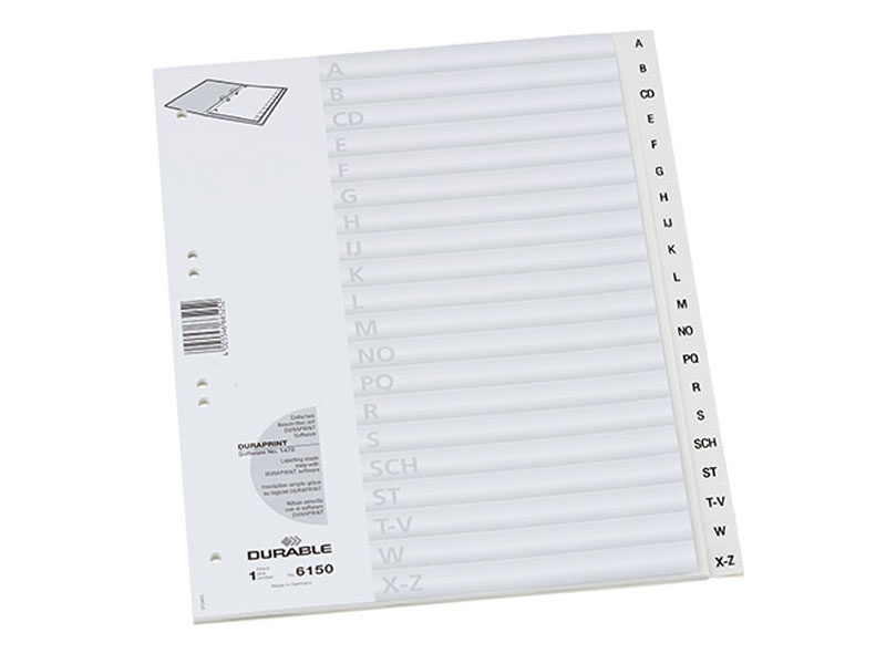 Durable Register A - Z, A4 - 20-teilig