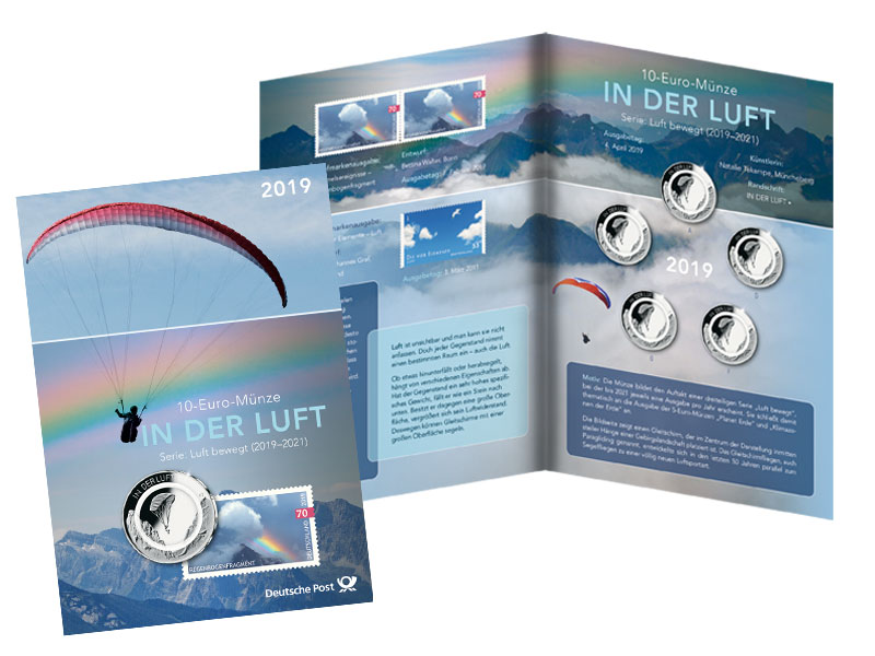 Numiskarte "In der Luft", Spiegelglanz