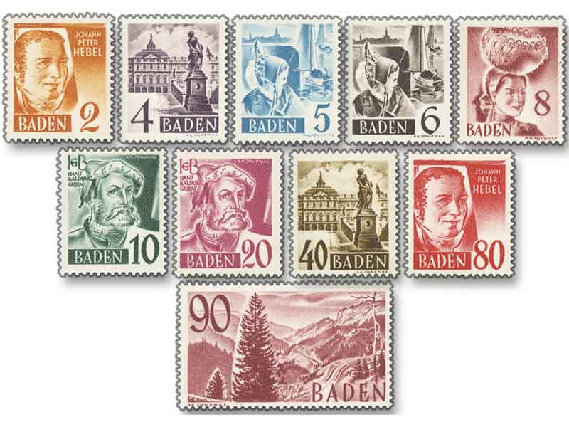Alliierte Besetzung - Franz. Zone: "Persnlichkeiten und Ansichten III" - Baden
