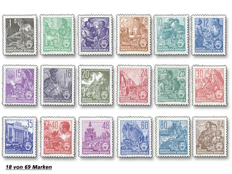 DDR: Die Freimarken-Serie "Fünfjahrplan"