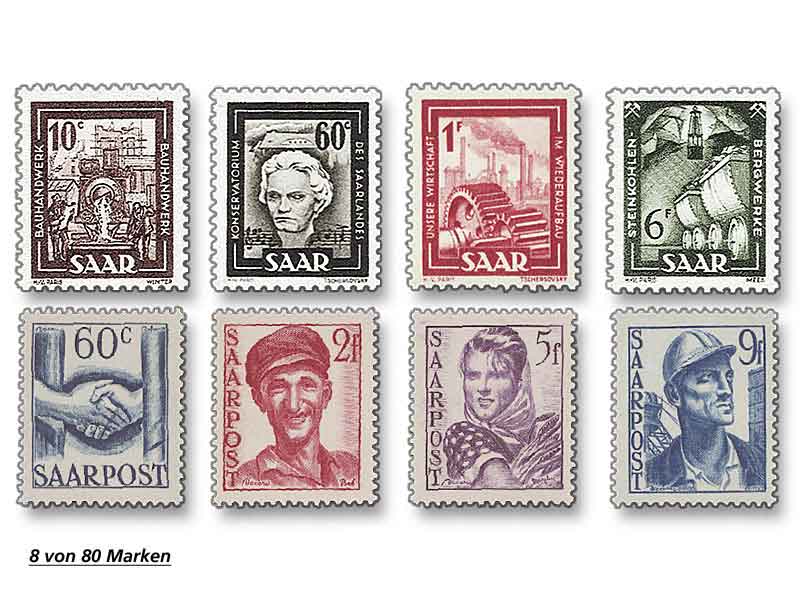 Saarland: Die Freimarken "Saar I bis V"