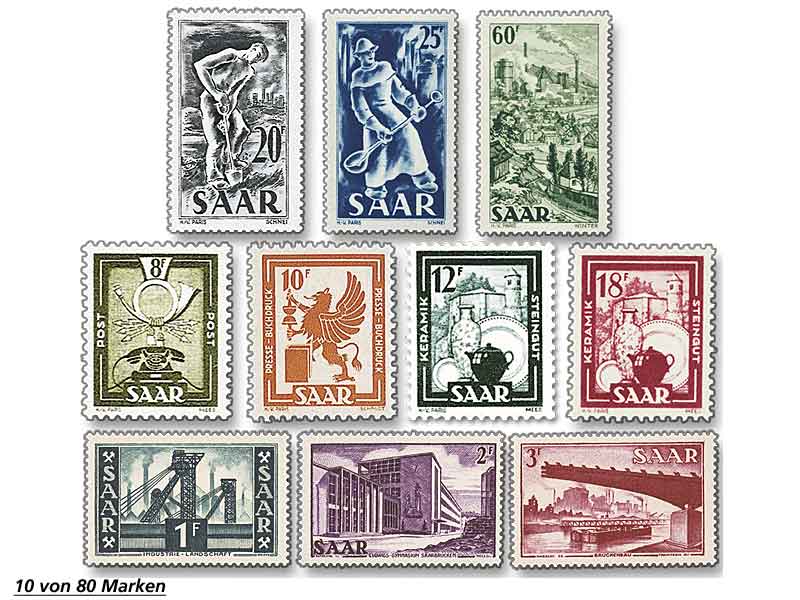Saarland: Die Freimarken "Saar I bis V"