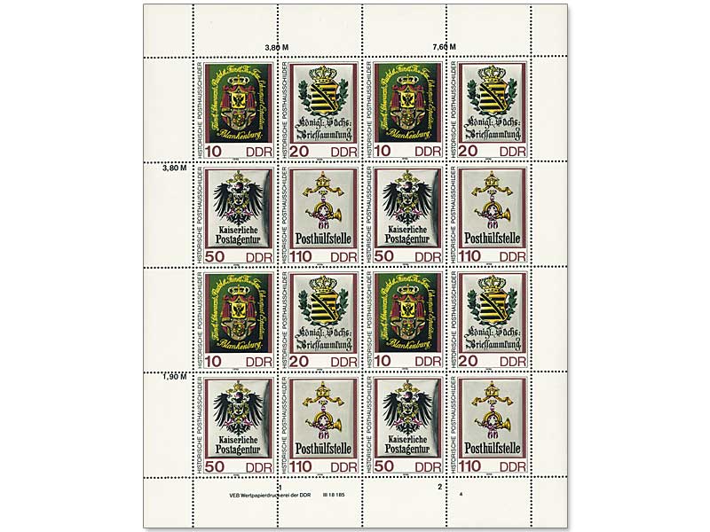 Zusammendruck "Historische Posthausschilder"