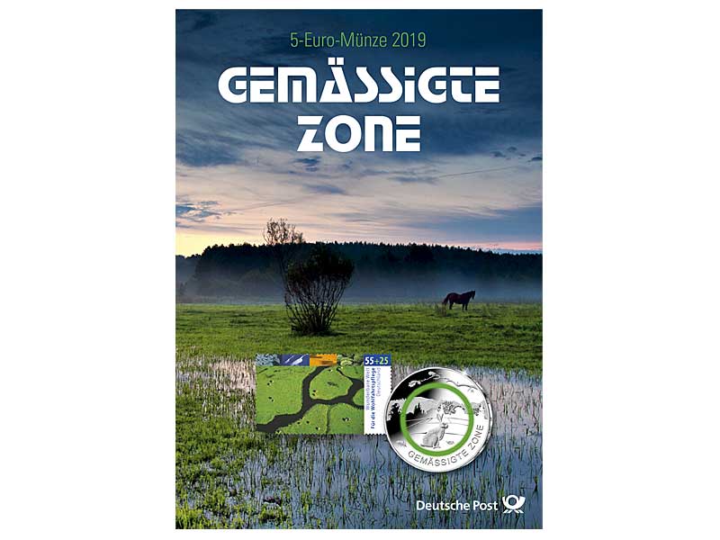 Numiskarte "Gemigte Zone", Spiegelglanz