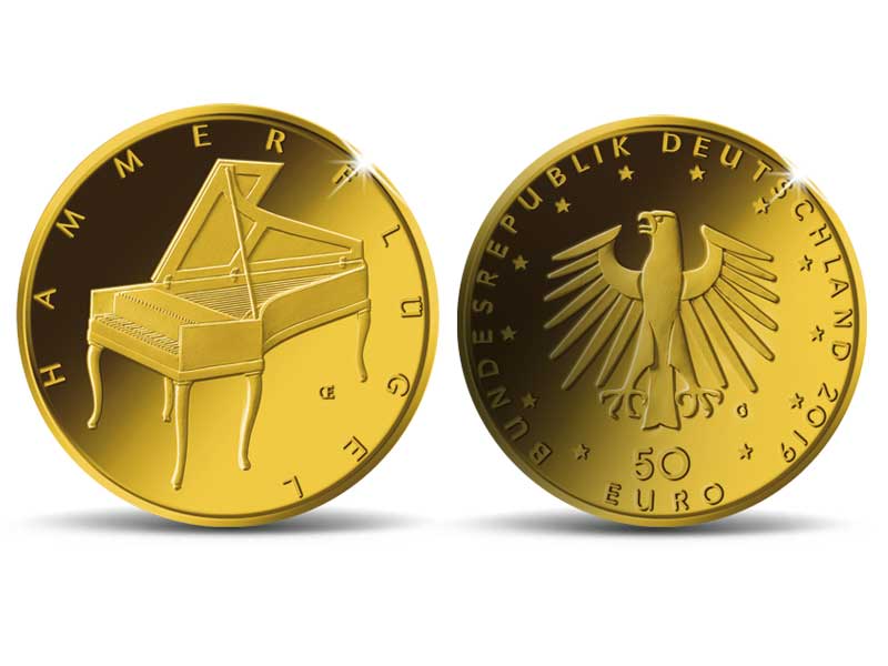 50-Euro-Goldmnze 2019 "Musikinstrumente - Hammerflgel"