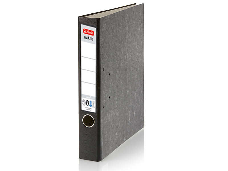 Bild "Herlitz Ordner maX.file nature" DIN A4, 5 cm, schwarzer Rcken