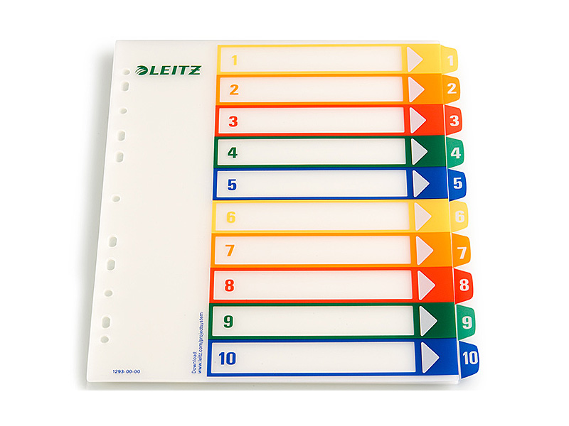 Bild Leitz Register - Zahlen 1-10