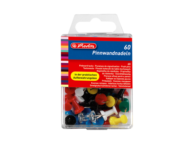 Bild Pinnwandnadeln farbig sortiert 60er-Box