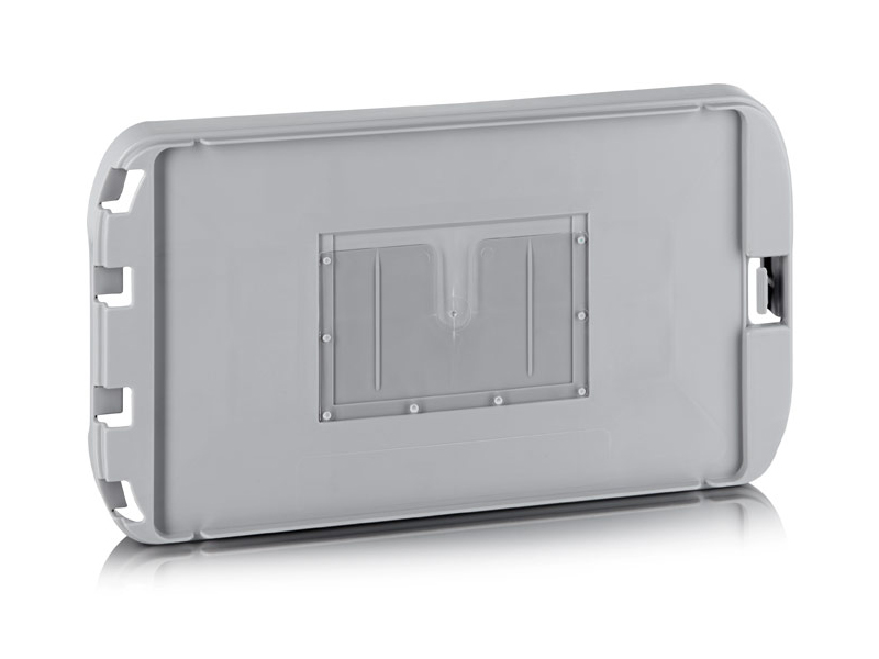 Briefbehlter Postboxdeckel, grau