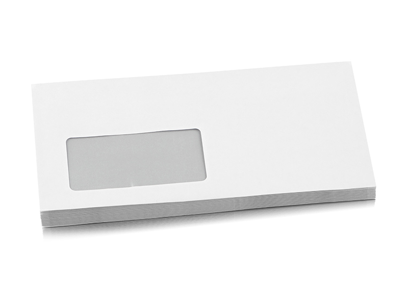 Bild Briefumschlag DIN lang weiß mit Fenster