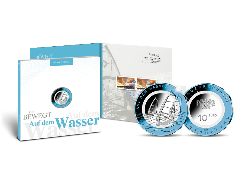 Numisfolder Mnze & Marke: "Auf dem Wasser"