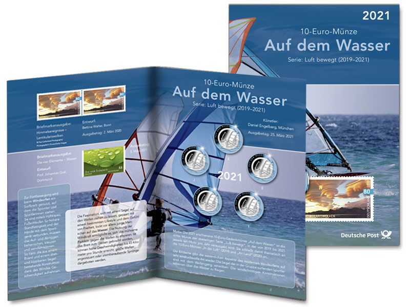 Numiskarte "Auf dem Wasser", Spiegelglanz