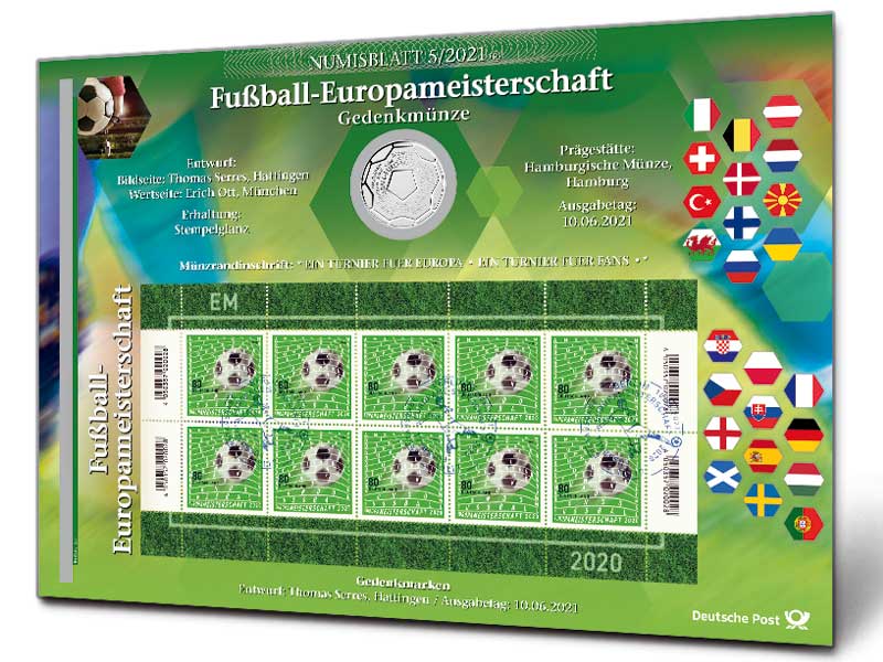 Numisblatt "Fuball-Europameisterschaft"