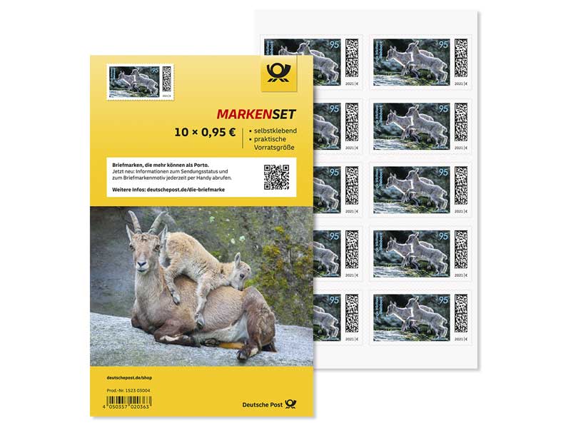 Markenset "Steinbock", Briefmarke zu 0,95 EUR, 10er-Set