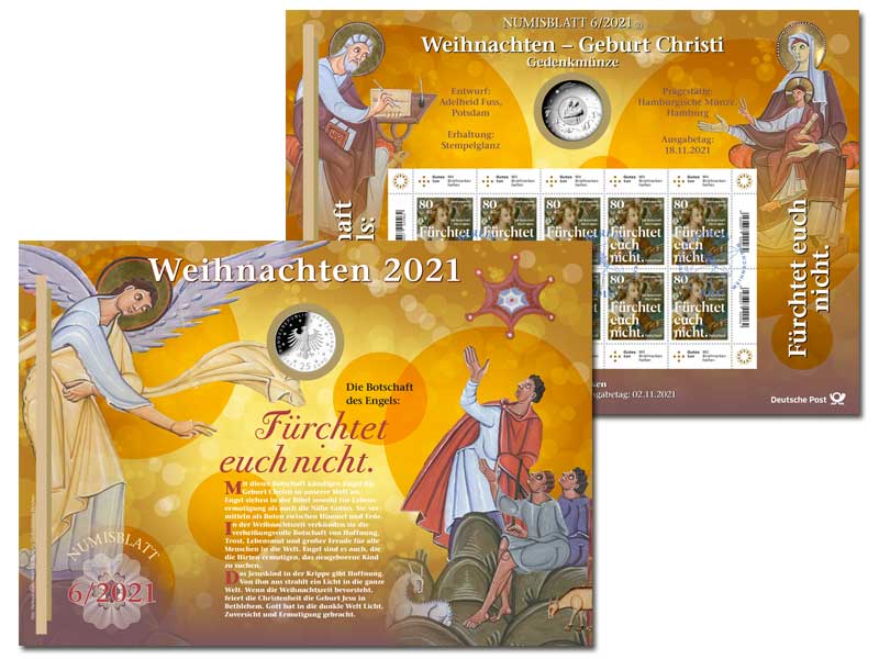 Numisblatt "Weihnachten 2021 - Geburt Christi"