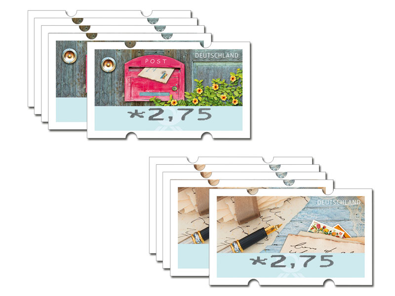 Automatenmarken-10er-Set  2,75 EUR, Motivgemischt, 2022