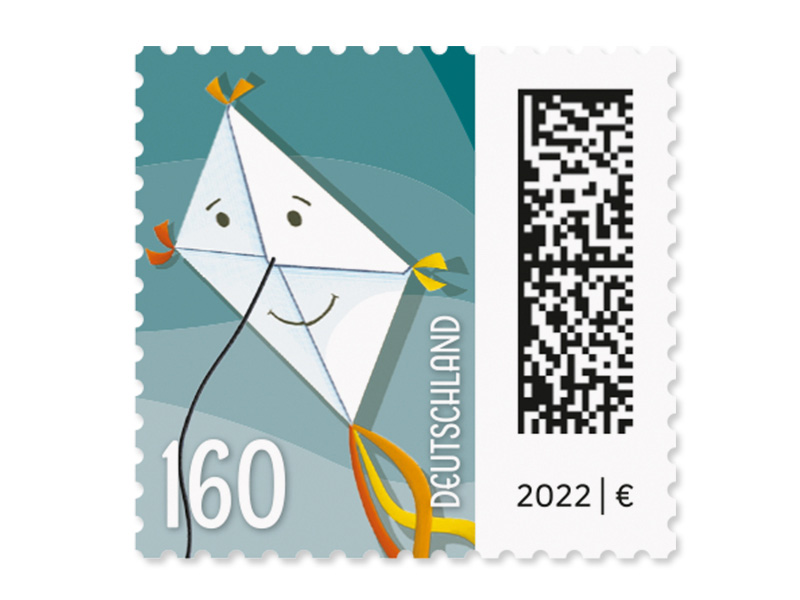 Briefdrachen, Briefmarke zu 1,60 EUR, 10er-Bogen