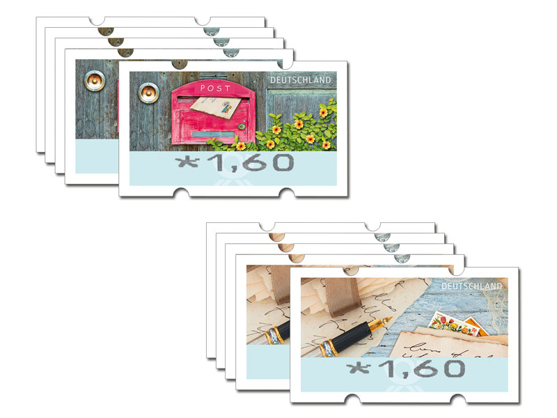 Automatenmarken-10er-Set  1,60 EUR, Motivgemischt, 2022