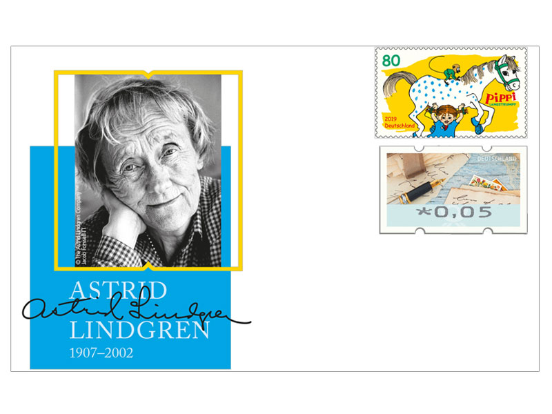 Gedenkbriefumschlag 20. Todestag Astrid Lindgren