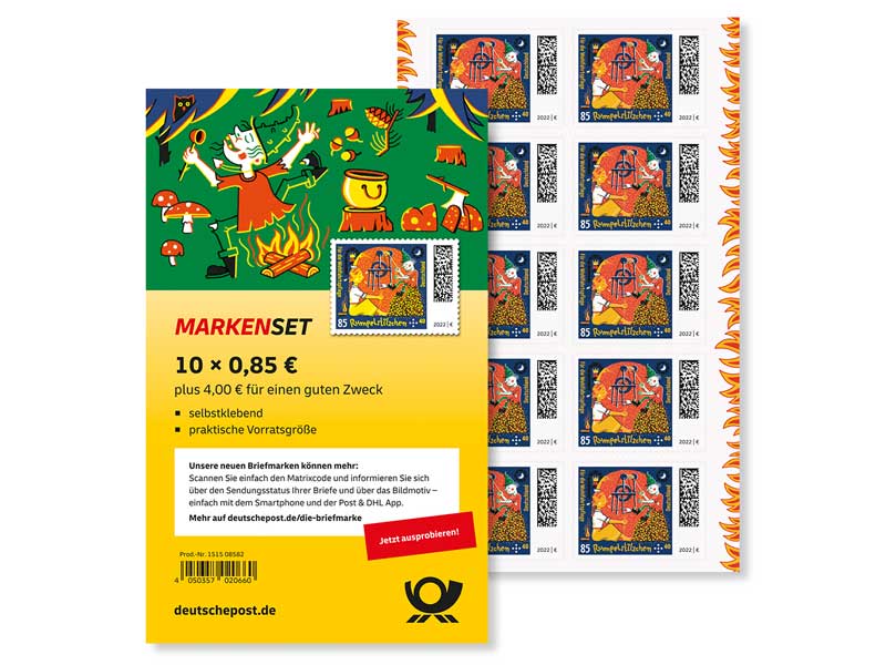 Markenset "Grimms Mrchen - Rumpelstilzchen", Briefmarke zu 0,85 + 0,40 EUR, 10er-Set