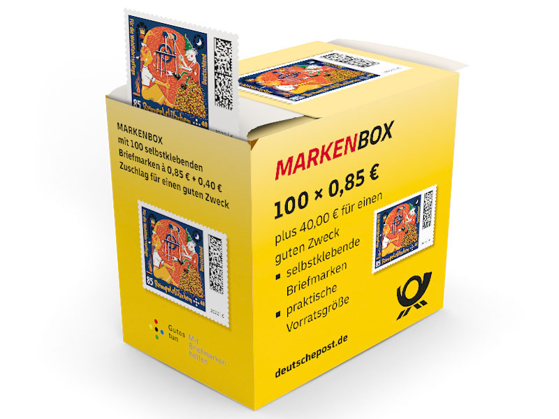 Markenbox "Grimms Mrchen - Rumpelstilzchen", Briefmarke zu 0,85 + 0,40 EUR, 100er-Box