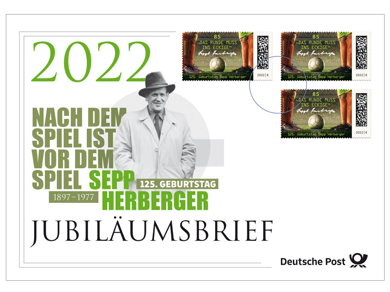 Jubilumsbrief "125. Geburtstag Sepp Herberger"