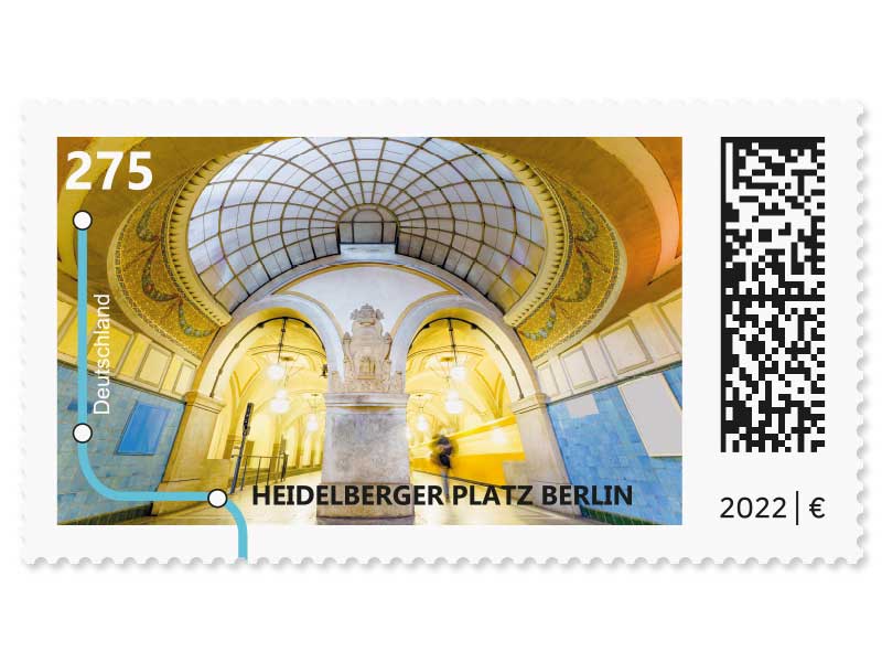 Heidelberger Platz Berlin, Briefmarke zu 2,75 EUR, 10er-Bogen