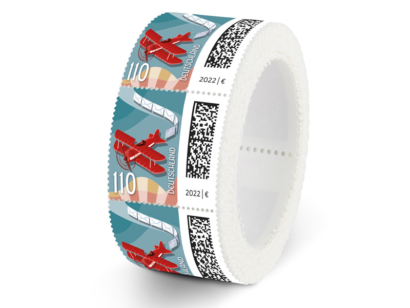 Luftpost, Briefmarke zu 1,10 EUR, 200er-Rolle