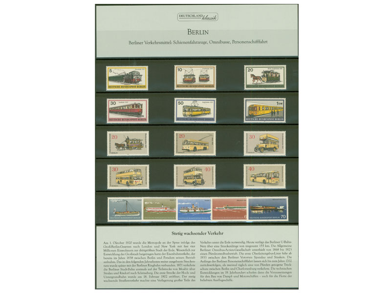 Berlin: Sondermarkenserie "Berliner Verkehrsmittel I-III"