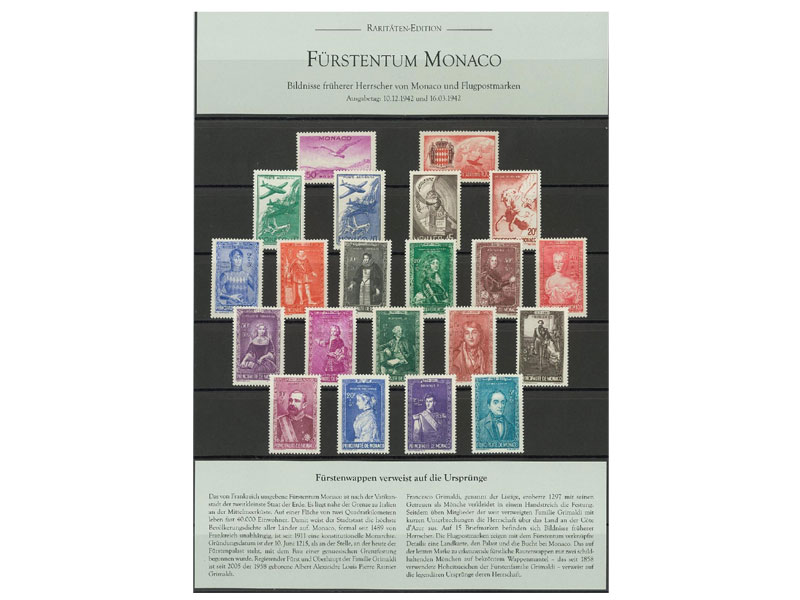 Frstentum Monaco: "Bildnisse frherer Herrscher von Monaco" (1942) 