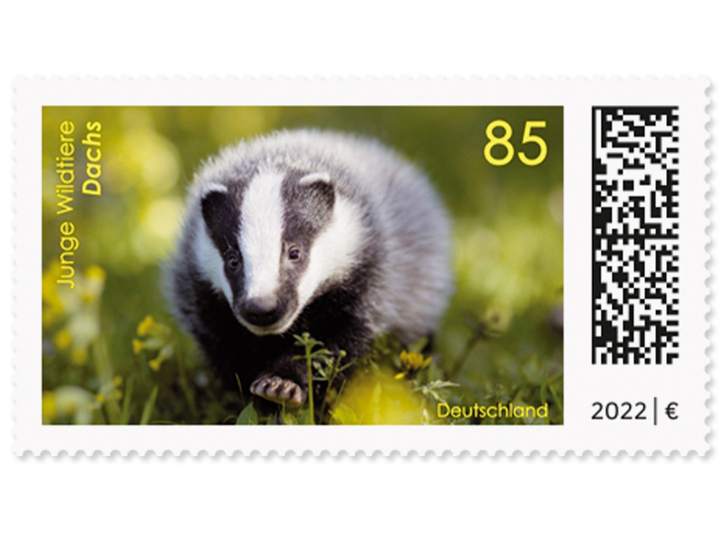 Dachs, Briefmarke zu 0,85 EUR, 10er-Bogen