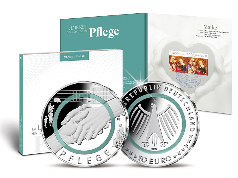 Numisfolder Mnze & Marke: "Pflege"