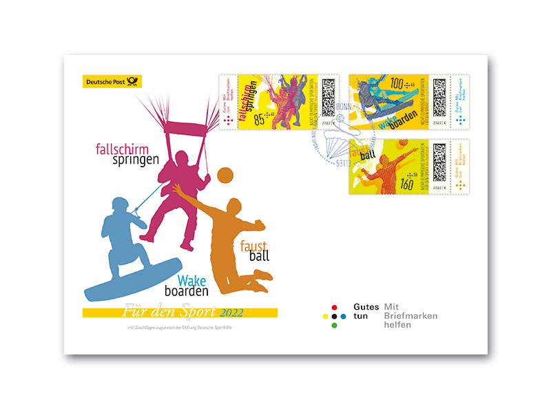 Ersttagsbrief mit dem Plus Für den Sport 2022  Nicht Olympische Sportarte