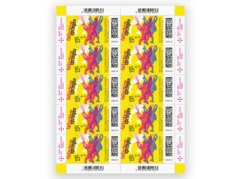 Fallschirmspringen nach einer Vorlage