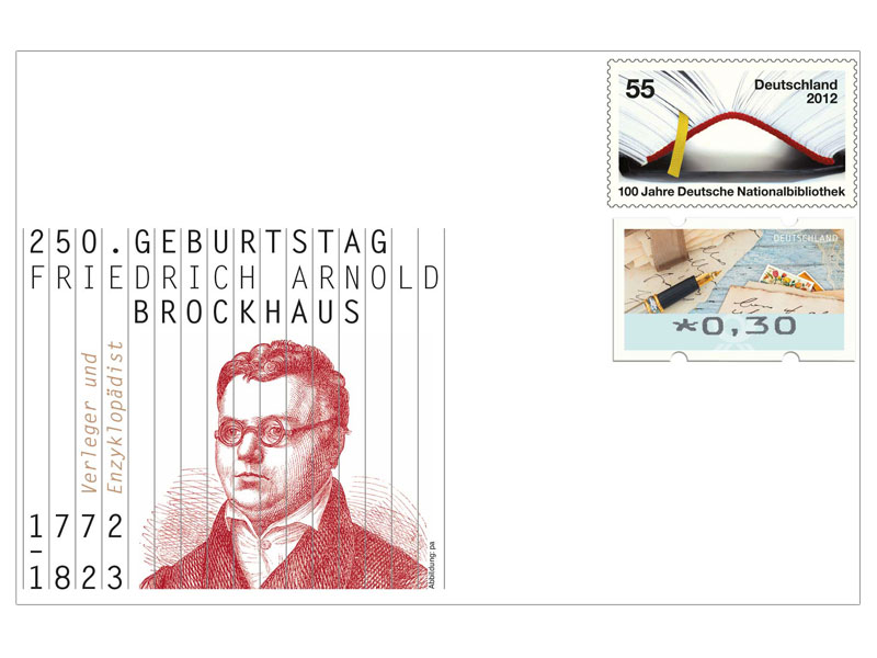Gedenkbriefumschlag "250. Geburtstag Friedrich Arnold Brockhaus"