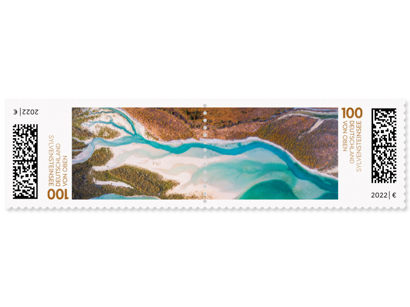 Sylvensteinsee, Briefmarke zu 1,00 ?, 10er-Bogen