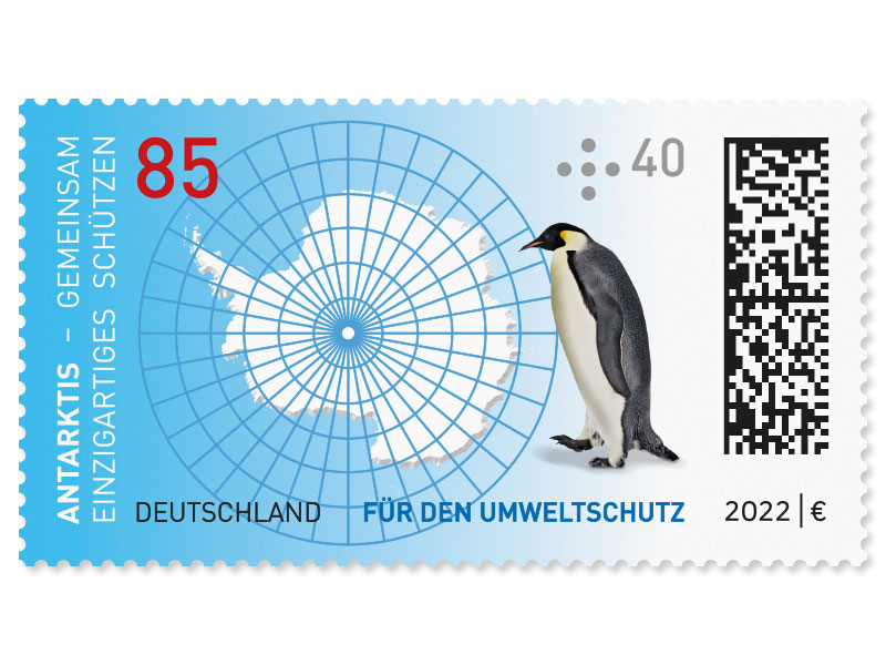 Antarktis - Gemeinsam Einzigartiges schtzen, Briefmarke zu 0,85 + 0,40 EUR, 10er-Bogen
