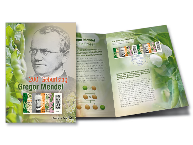 Erinnerungsblatt "200. Geburtstag Gregor Mendel"