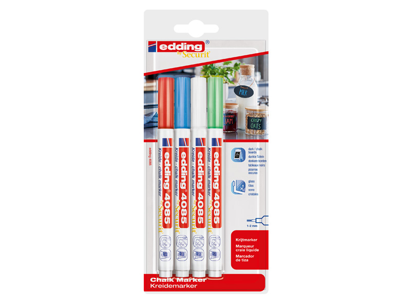 Edding 4085 Kreidemarker 4er-Blister
