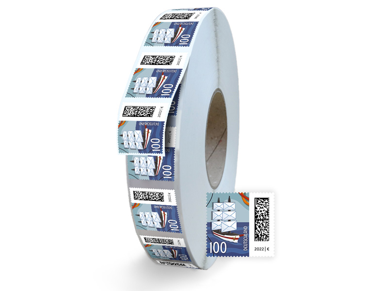 Briefsegler, Briefmarke zu 1,00 EUR, 5000er-Rolle