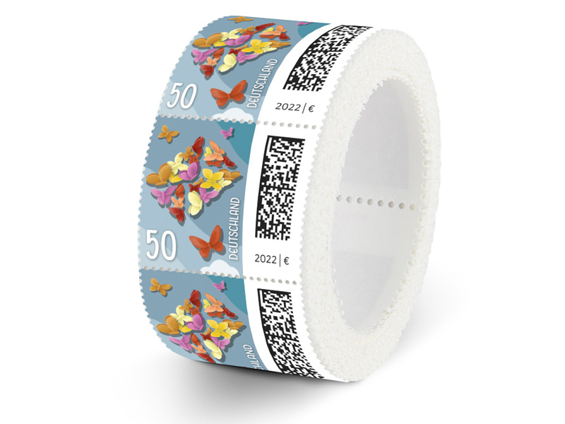 Schmetterlingsbrief, Briefmarke zu 0,50 EUR, 200er-Rolle