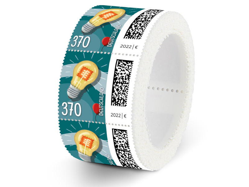 Leuchtmarke, Briefmarke zu 3,70 EUR, 100er-Rolle