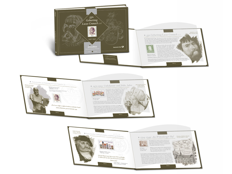 Booklet "philacultura" - 550. Geburtstag Lucas Cranach d. .