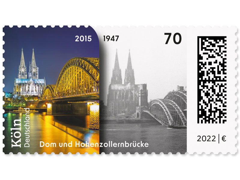 Kln, Briefmarke zu 0,70 EUR, 10er-Bogen
