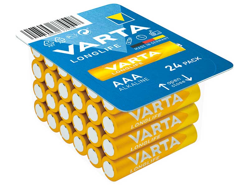 Batterien AAA Longlife Varta - 24er Box