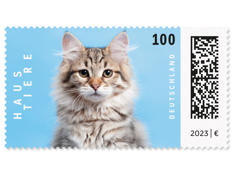 Katze, Briefmarke zu 1,00 EUR, 10er-Bogen