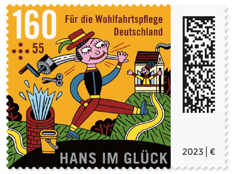 Markenbox "Grimms Mrchen - Hans im Glck", Briefmarke zu 0,85 + 0,40 EUR, 100er-Box