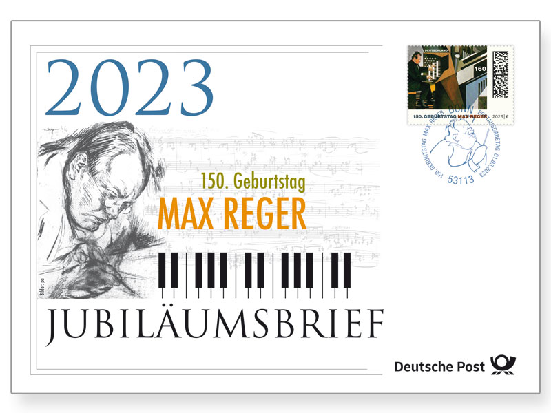 Jubilumsbrief "150. Geburtstag Max Reger"