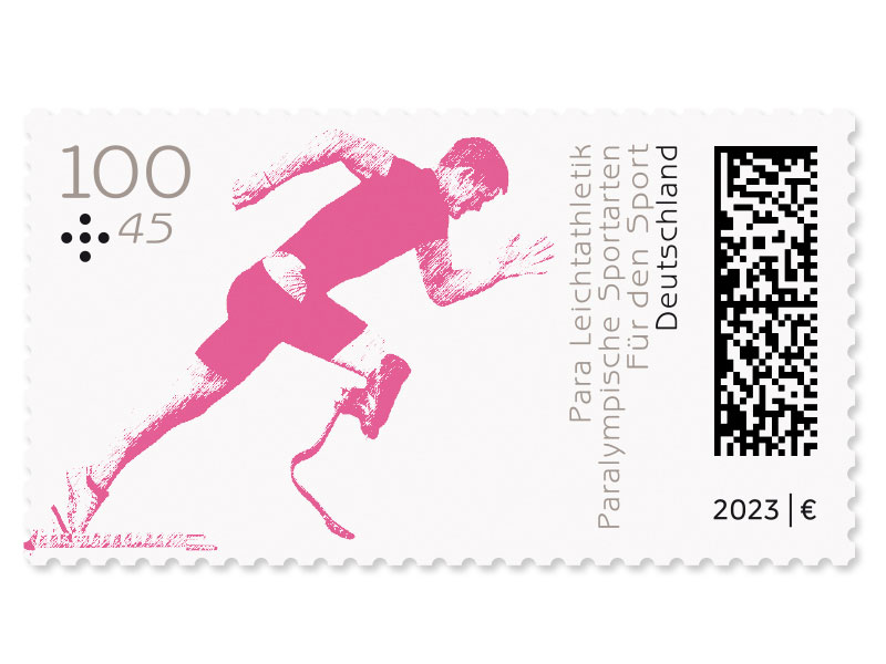 Paralympische Sportarten - "Para Leichtathletik", Briefmarke zu 1,00 + 0,45 EUR, 10er-Bogen